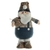 Boneco Natalino Papai Noel em Pé Bege/Azul 36cm - Florarte