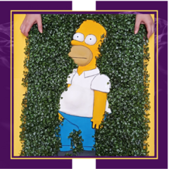 Quadro meme Homer Simpson no arbusto - comprar online