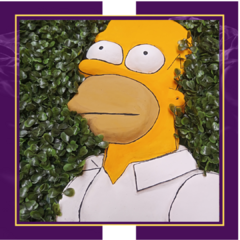 Quadro meme Homer Simpson no arbusto - Ateliê Padilha