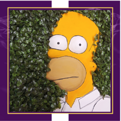 Quadro meme Homer Simpson no arbusto