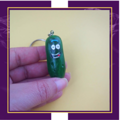 Chaveiro Pickle Rick - Ateliê Padilha