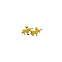 Aretes Broquel en forma de Unicornios Oro 10K