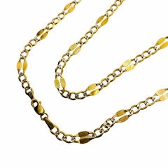 Cadena Cartier Combinada Diamantada Oro 10k 70cm - comprar en línea