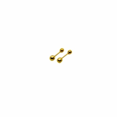 Aretes Broquel Dormilona 2.5mm Oro 14K