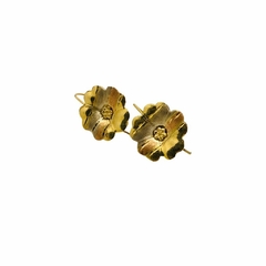 Aretes Flor Oro Florentino 10K