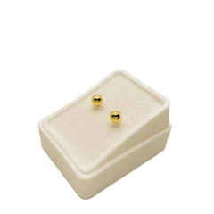 Aretes Broquel Dormilonas 4mm Oro 14K - comprar en línea