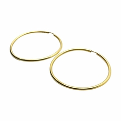 Arracadas Tubulares Huecas de 4.6cm de Diam Oro 14K - comprar en línea