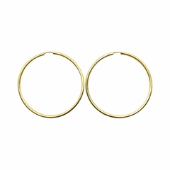 Arracadas Tubulares Huecas de 4.6cm de Diam Oro 14K