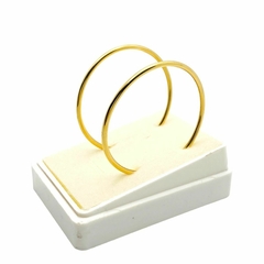 Arracadas Tubulares Huecas de 4.6cm de Diam Oro 14K - Perfumería y Regalos Guedale