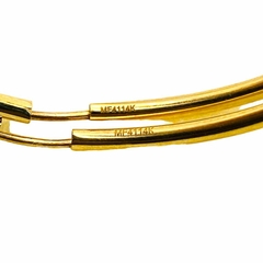 Arracadas Tubulares Huecas de 4.6cm de Diam Oro 14K - tienda en línea