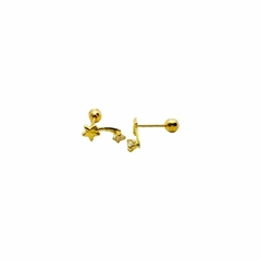 Aretes Broquel Estrella con Zirconia (cometa) Oro 10K - comprar en línea