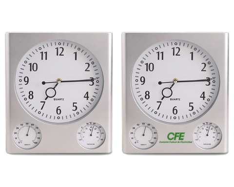 Reloj de Pared con Medidor de Temperatura y Humedad HYW124V –