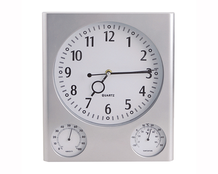 Reloj de pared con medidor de temperatura y humedad Cronix