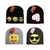 Gorro tejido con estampado de emoji