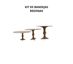 Kit com 3 Bandejas Redondas - comprar online
