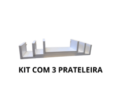 Kit 3 Prateleiras U Parede Nicho Mdf 30,45,60cm - comprar online