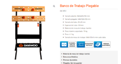 Banco De Trabajo Daewoo Plegable 70kg Con Prensa - tienda online