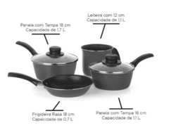 Bateria De Cocina Multiflon Linha Essencial 4 Piezas - comprar online