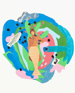 Collage sirena (pintura original) - comprar online