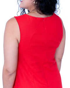 Imagem do Vestido Vermelho em Linho