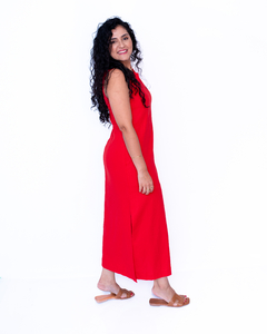 Vestido Vermelho em Linho - comprar online