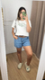 Shorts Jeans com Barra Desfiada - Chic no Cabide