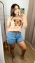 Shorts Jeans com Barra Desfiada na internet