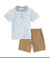 Conjunto infantil polo listras Calvin Klein