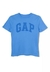 Camisa infantil T-shirt azul logo Gap