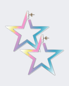 argola estrela - iridescente - comprar online