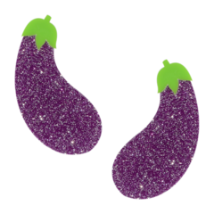 brincos eggplant