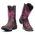 Bota texana Country Bordado Tribal Rosa - Carrero Boots - Botas Country Em Couro com Frete Grátis 