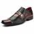 Sapatos Masculinos Social Luxuoso Moderno Confortável Preto/Bordado Sintético - loja online