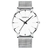 Relógios ultrafinos minimalistas masculinos, aço inoxidável, cinto de malha, - Millenium Shop