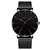 Relógios ultrafinos minimalistas masculinos, aço inoxidável, cinto de malha, - loja online