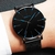 Relógios ultrafinos minimalistas masculinos, aço inoxidável, cinto de malha, - Millenium Shop