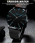 Relógios ultrafinos minimalistas masculinos, aço inoxidável, cinto de malha, - comprar online