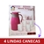 Kit Garrafa Térmica Café Colorida + 4 Canecas de Vidro