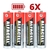 6X PILHAS COMUM ALFACELL AA R6P C/4 4S 1.5V