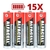 15X PILHAS COMUM ALFACELL AA R6P C/4 4S 1.5V