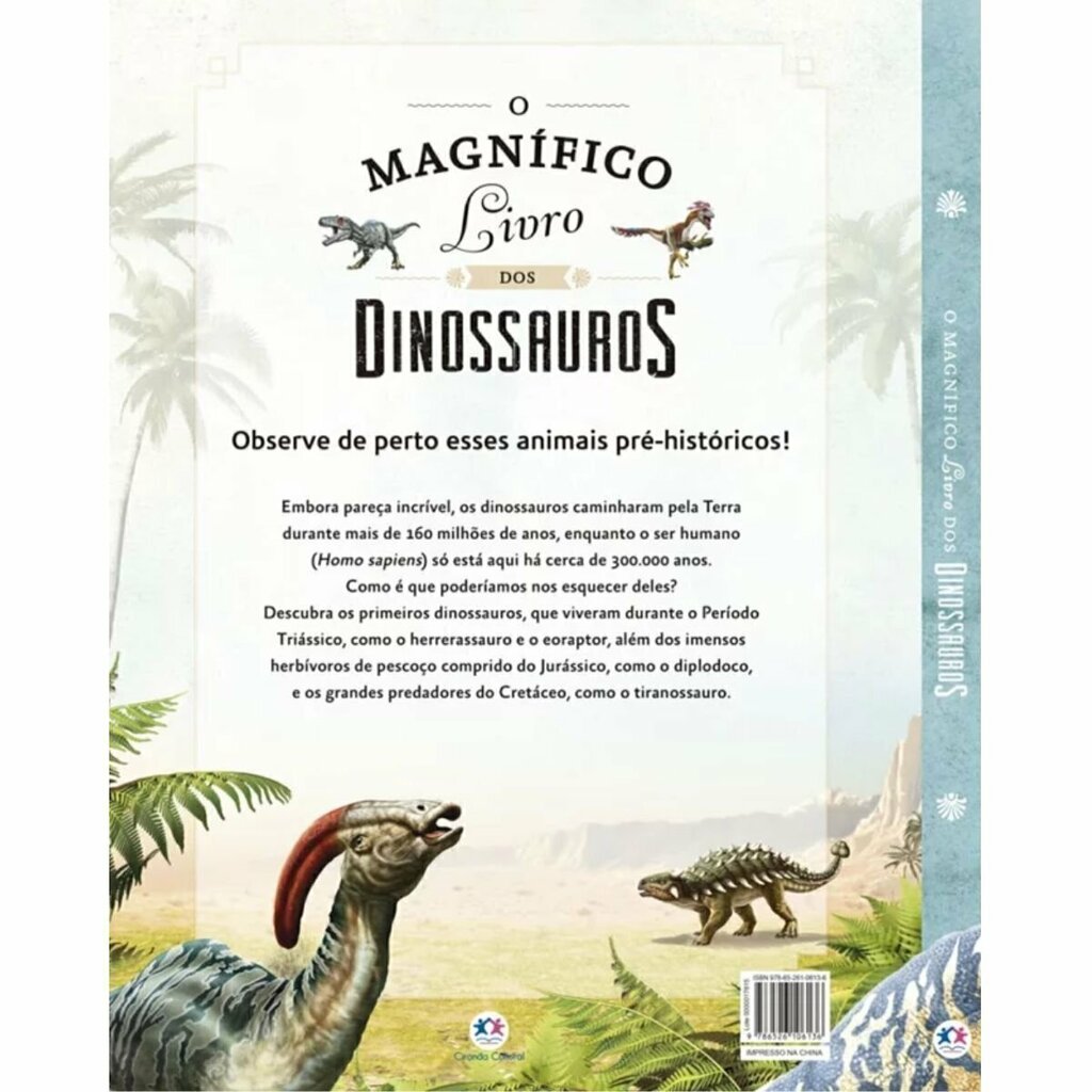 Livro Infantil Colorindo Dinossauros Ciranda Cultural - Papelaria