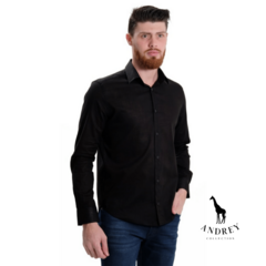 CAMISA SOCIAL SLIM FIT PRETO