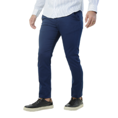 CALÇA ALFAIATARIA CASUAL SARJA COM ELASTANO LISA MARINHO