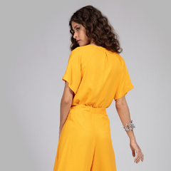 Bata Decote Transpasse Viscose - Amarelo - Use Ora Rio