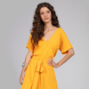 Bata Decote Transpasse Viscose - Amarelo na internet