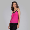 Blusa Renda Seda com Alça Ajustável Pink