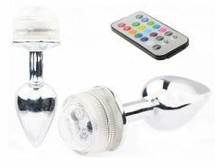 PLUG ANAL COM LED E CONTROLE REMOTO