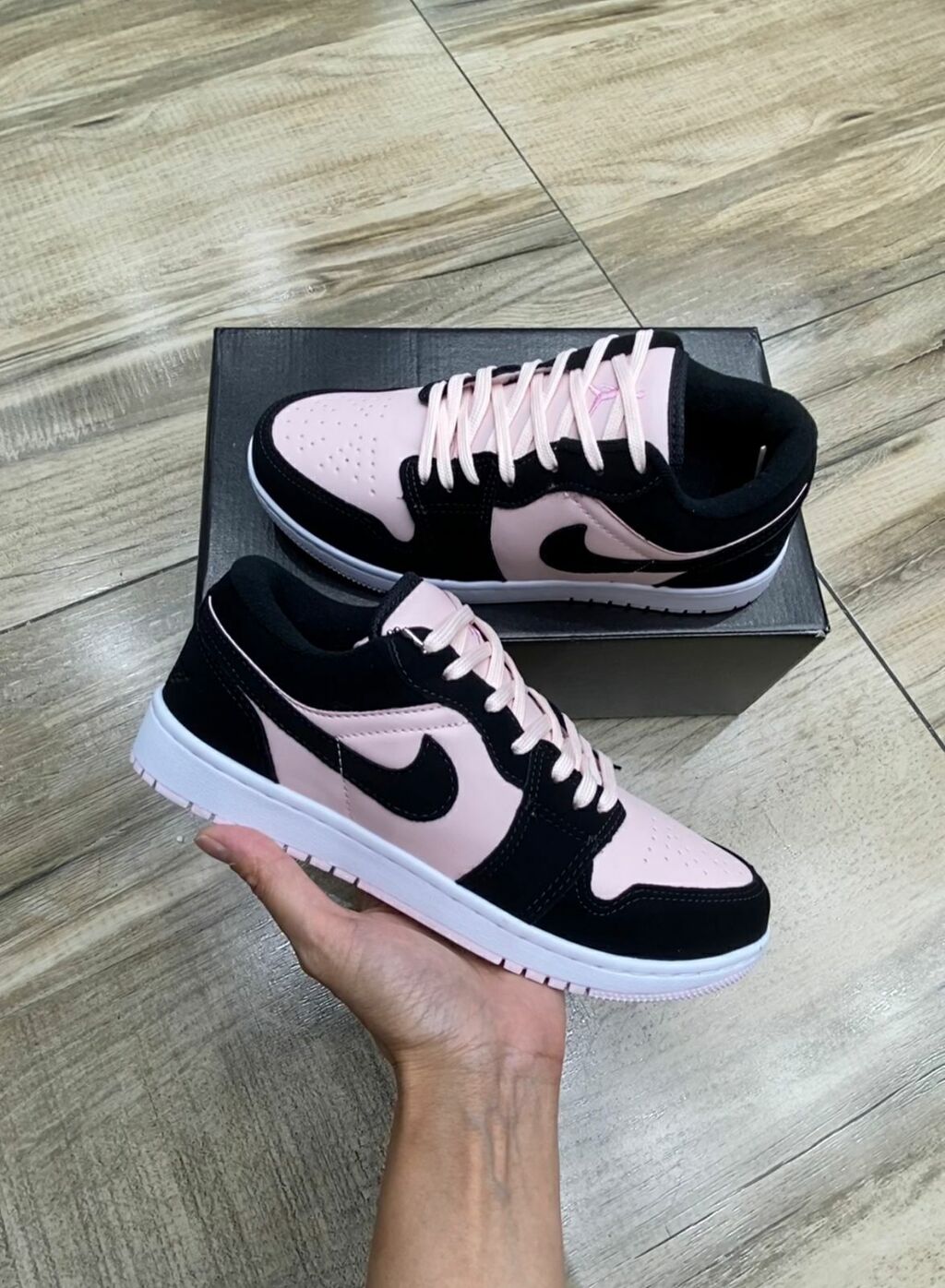 Air jordan 1 hot sale rosa e preto