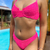 Biquíni Meia Taça c/ Asa Delta Mônaco Rosa Neon - Maya Bikinis