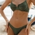 Biquíni Meia Taça c/ Asa Delta Canelado Verde - Maya Bikinis